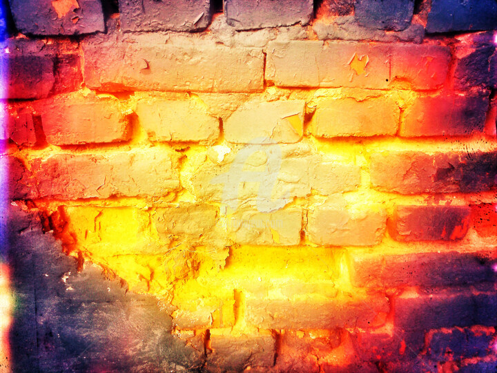 Fotografia zatytułowany „Multicoloured Brick…” autorstwa Yana Apon, Oryginalna praca