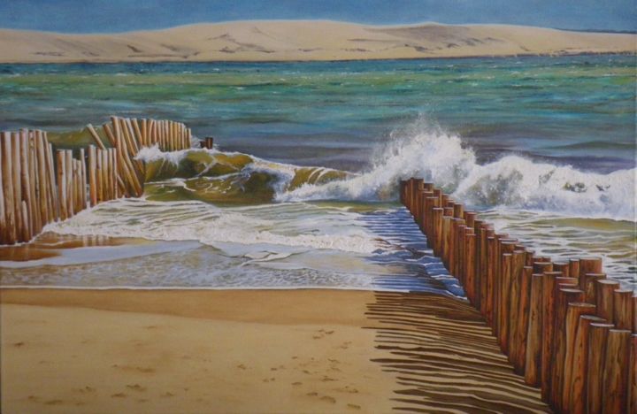 Schilderij getiteld "point de vue II" door M'Do, Origineel Kunstwerk, Acryl