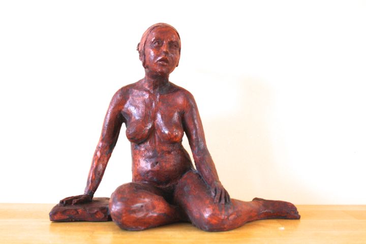 Sculpture intitulée "Zélie" par Denis Thebaudeau, Œuvre d'art originale, Terre cuite