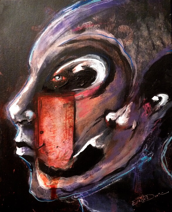 The door 绘画, 9.5x7.1 in
