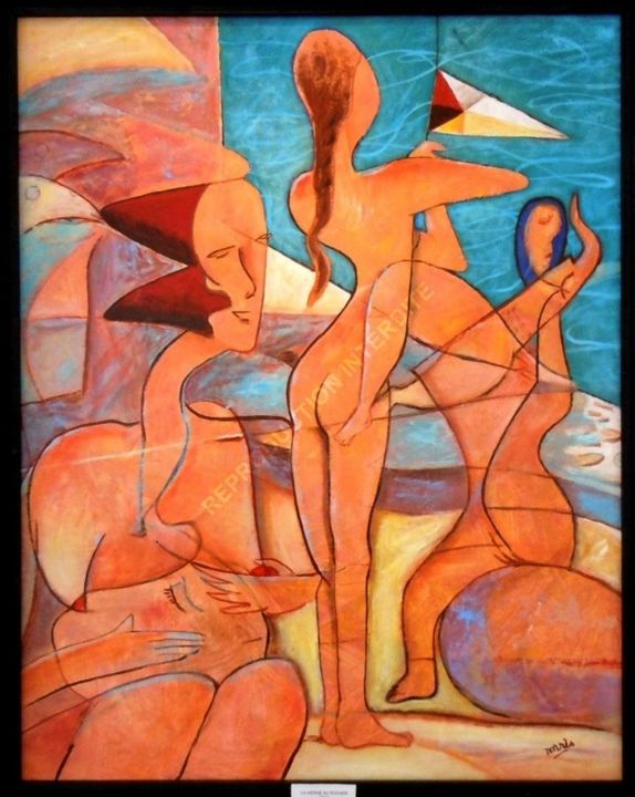 La vierge au rocher 绘画, 25.6x1 in