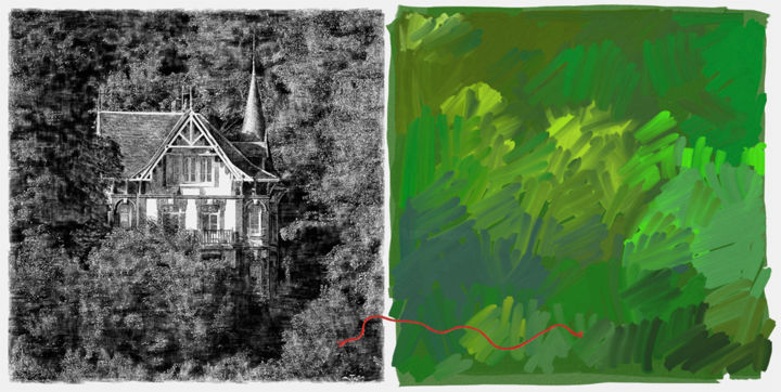 Arts numériques intitulée "Variante n°7" par François Lapouge, Œuvre d'art originale, Travail numérique 2D