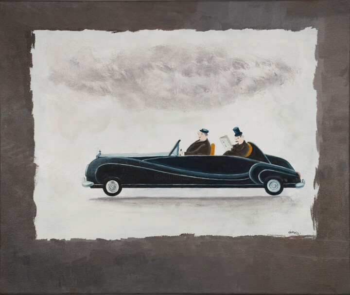 Réussite sociale 绘画, 18.1x21.7 in