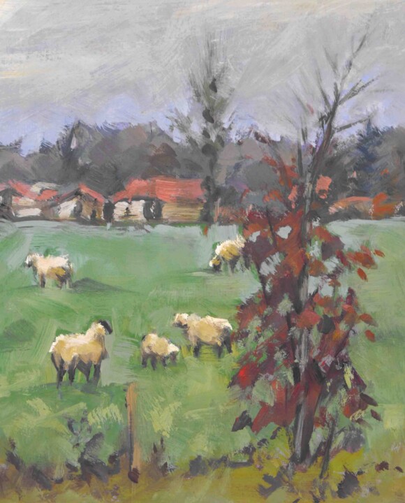 "En face de chez moi…" başlıklı Tablo Christian Arnould tarafından, Orijinal sanat