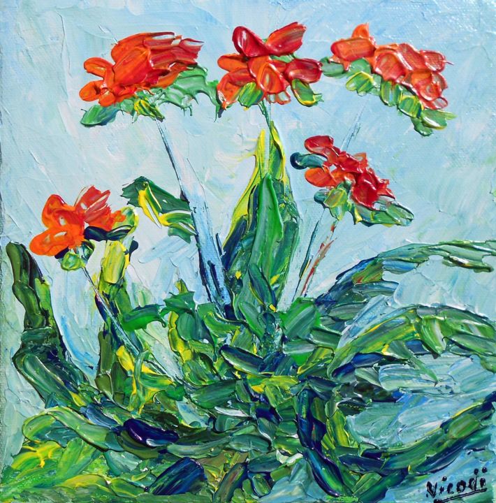 Peinture intitulée "PRINTEMPS 1" par Nicodi, Œuvre d'art originale, Acrylique