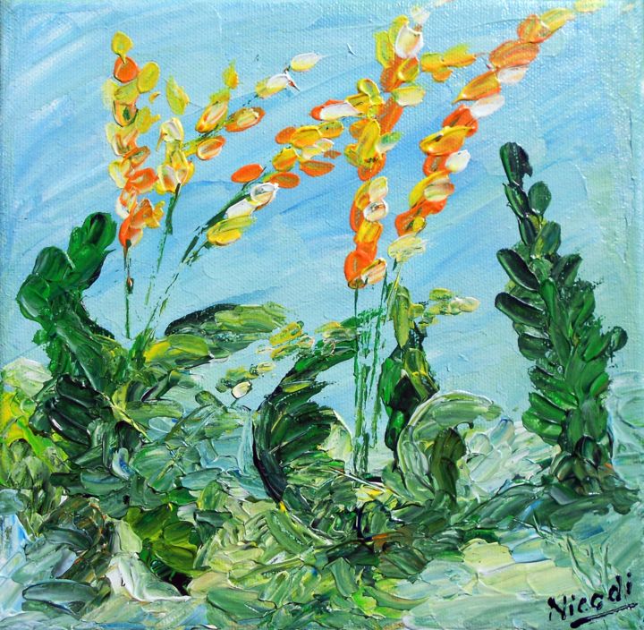 Peinture intitulée "PRINTEMPS 2" par Nicodi, Œuvre d'art originale, Acrylique