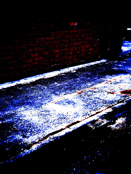 Photographie intitulée "Un soir une rue" par Elise Vincent, Œuvre d'art originale, Photographie numérique
