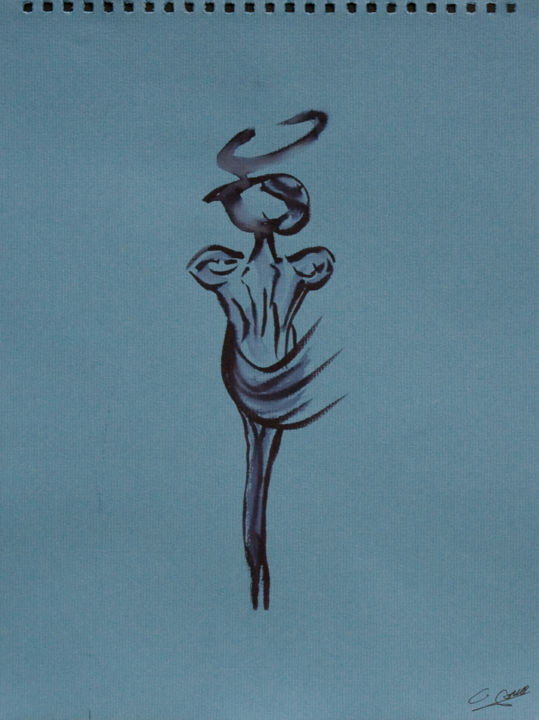 Drawing titled "torera féria de Nîm…" by Abstraction Picturale, Original Artwork, Conté