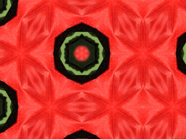 Digital Arts titled "Kaleidoscope Geomet…" by Ken Grzesik, Original Artwork, Digital Painting