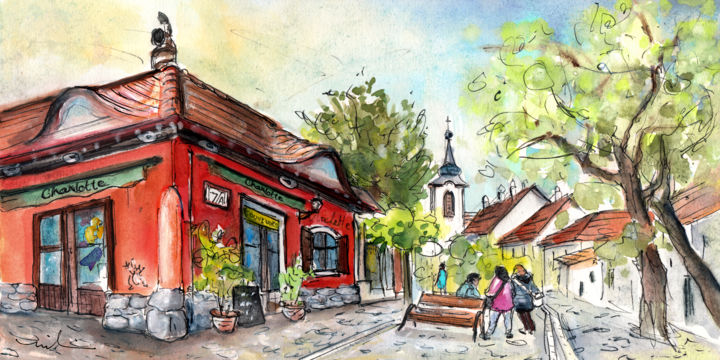 Szentendre 01 绘画, 5.9x11.8 in