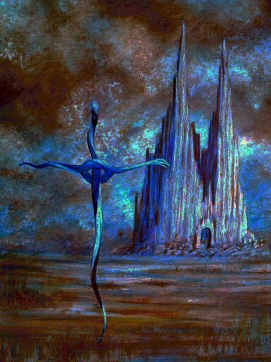 The day she died the Devil 绘画, 27.6x0.4 in