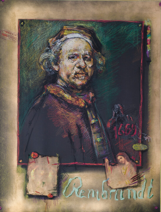 Rembrandt-1669 Collages, 27.6x19.7 in