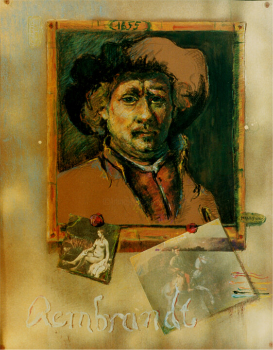 Rembrandt 1655 Collages, 27.6x19.7 in