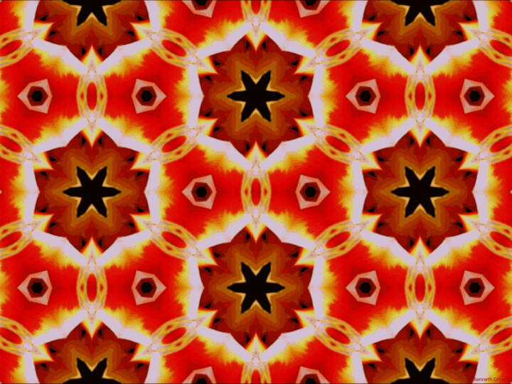 Digital Arts titled "Kaleidoscope Geomet…" by Ken Grzesik, Original Artwork, Digital Painting