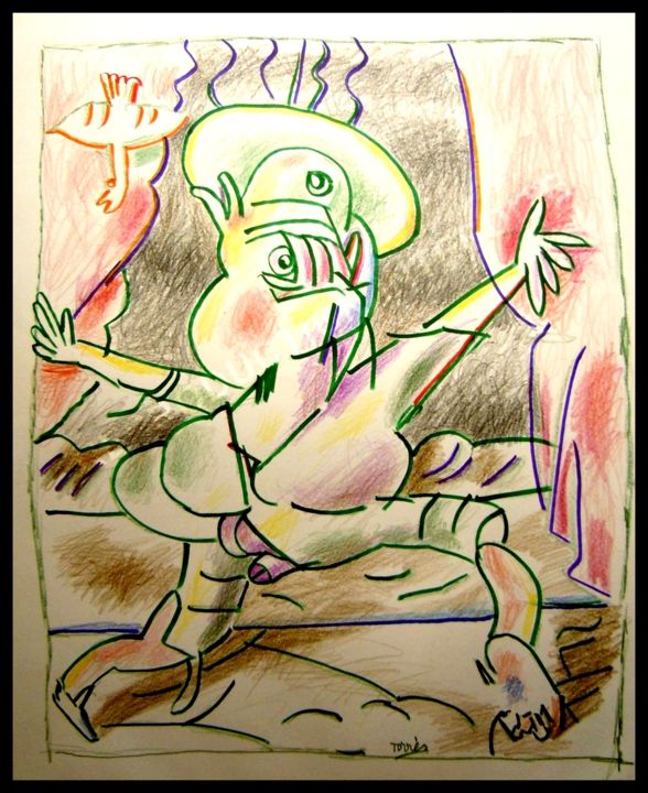 Le comédien (The actor) 图画, 22.4x18.5 in