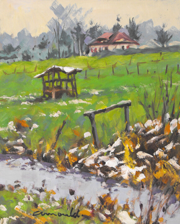 "Fonte de la neige 2…" başlıklı Tablo Christian Arnould tarafından, Orijinal sanat, Petrol