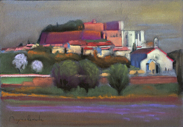 Château de Grignan et chapelle St Vincent 绘画, 8.3x11.8 in