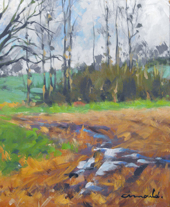 "Hier après la fonte…" başlıklı Tablo Christian Arnould tarafından, Orijinal sanat, Petrol