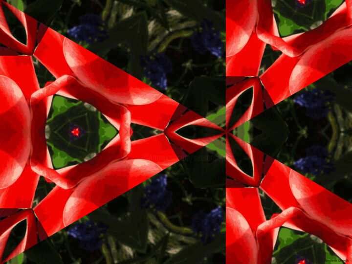 Digital Arts titled "Kaleidoscope Geomet…" by Ken Grzesik, Original Artwork, Digital Painting