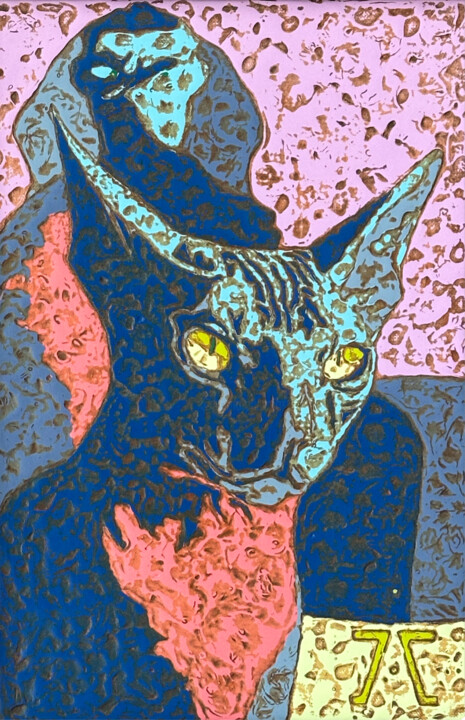 Peinture intitulée "SPHINX" par Marjinal Artiste Peintre Décalé Français, Œuvre d'art originale, Acrylique