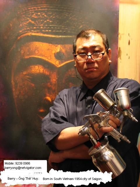 Painting titled "barry-portrait-of-t…" by Ông Thê’ Huy Barry - Ông Thê’ Huy, Original Artwork