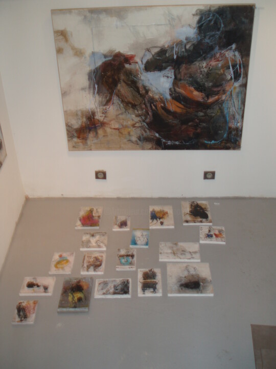 Peinture intitulée "de dos" par Catherine Monmarson, Œuvre d'art originale, Acrylique