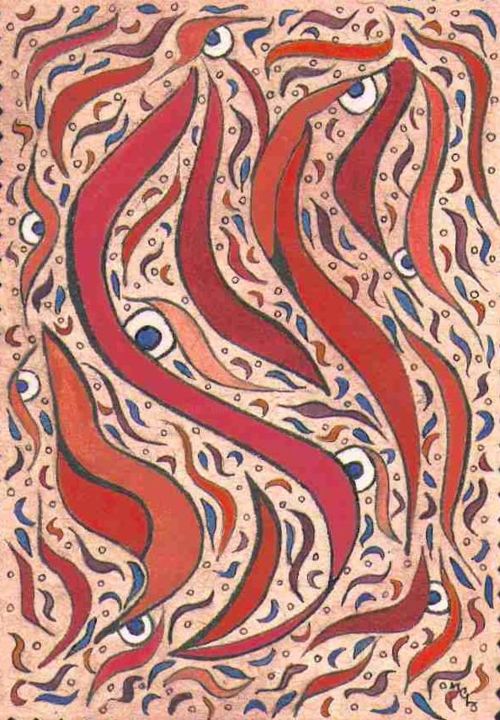 inside.jpg 绘画, 5.9x3.9 in