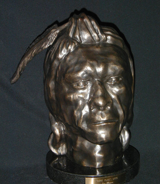 “LONE FLAG”, BRONZE, 1/1 雕塑, 14x10 in