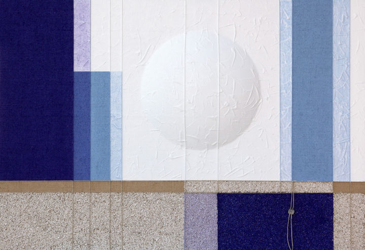 Superfici e corde nello spazio -Tridimensionalità binoculare 绘画, 27.6x39.4 in