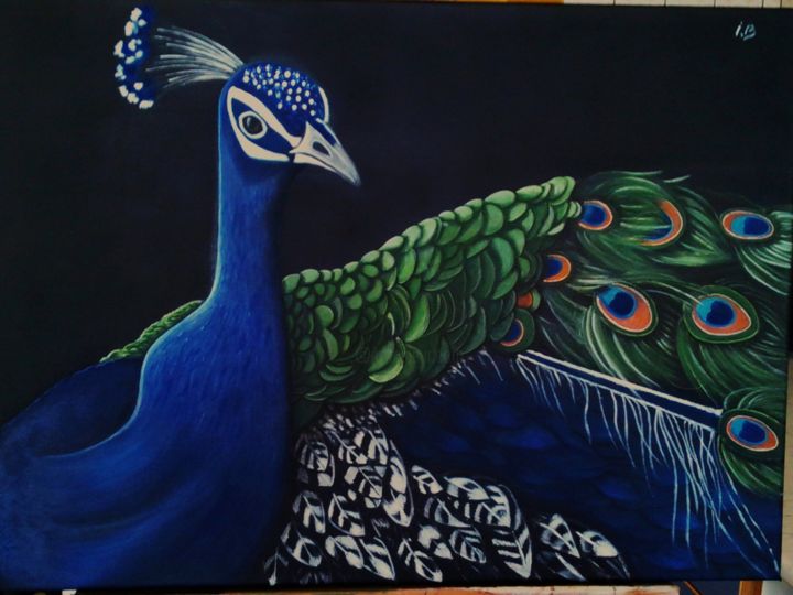 Peinture intitulée "Sa Majesté" par Isabelle, Œuvre d'art originale, Acrylique