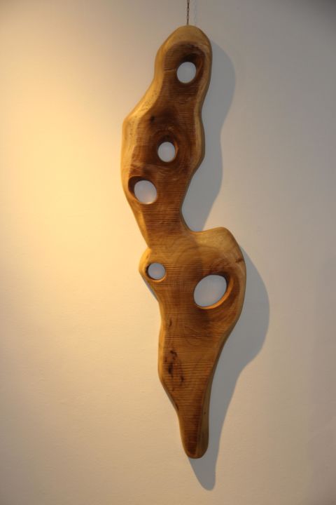 Sculptuur getiteld "AMERICHE" door Ivan Fabani, Origineel Kunstwerk, Hout