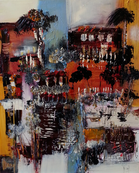 Peinture intitulée "Un lieu d'exception" par Muriel Cayet, Œuvre d'art originale, Acrylique