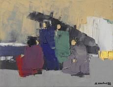 Peinture intitulée "saison rigoureuse" par Roudneff, Œuvre d'art originale