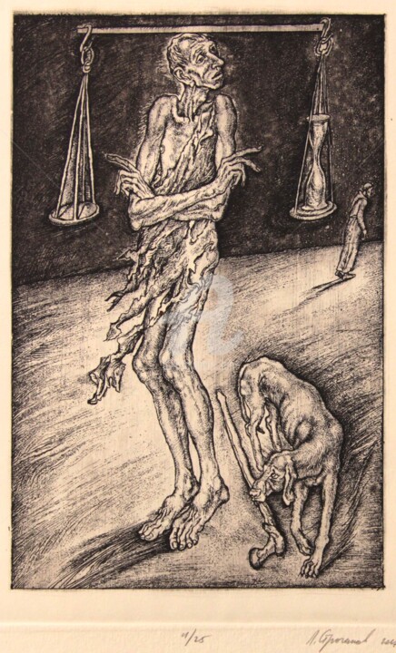 Greed. Series Seven Deadly Sins Printmaking, 6.7x4.3 in