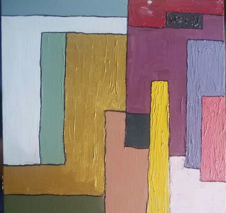 Peinture intitulée "Graphiques" par Valbrun, Œuvre d'art originale