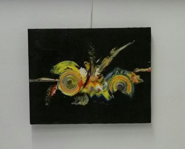 Peinture intitulée "light in the dark" par Patou.B, Œuvre d'art originale, Huile