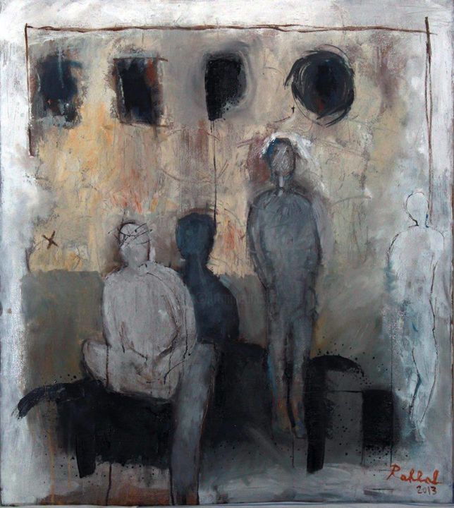 Painting titled "abdelhamid RAHHAL" by Rahhal, Original Artwork, Oil