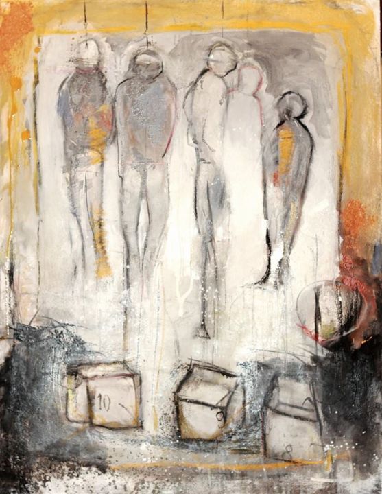 Painting titled "abdelhamid RAHHAL" by Rahhal, Original Artwork, Acrylic