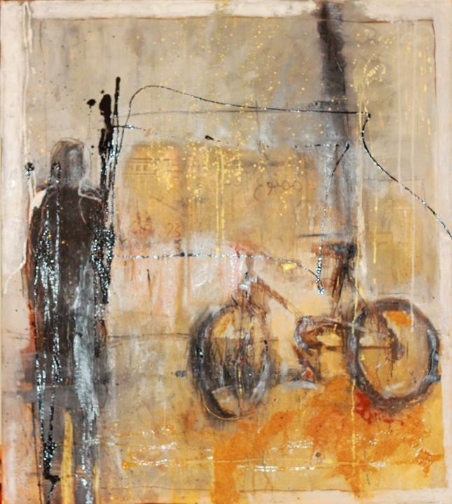 Painting titled "abdelhamid RAHHAL" by Rahhal, Original Artwork, Oil