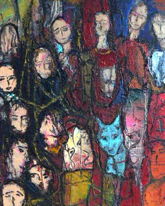 Le chat bleu 绘画, 39.4x28.7 in