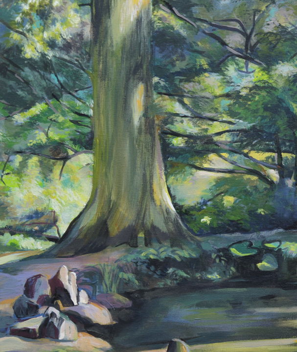 Painting titled "Puzzle one of  shad…" by Emilia Amaro, Original Artwork, Oil
