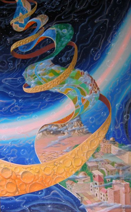 Jerusalem Day 绘画, 45.3x27.6 in
