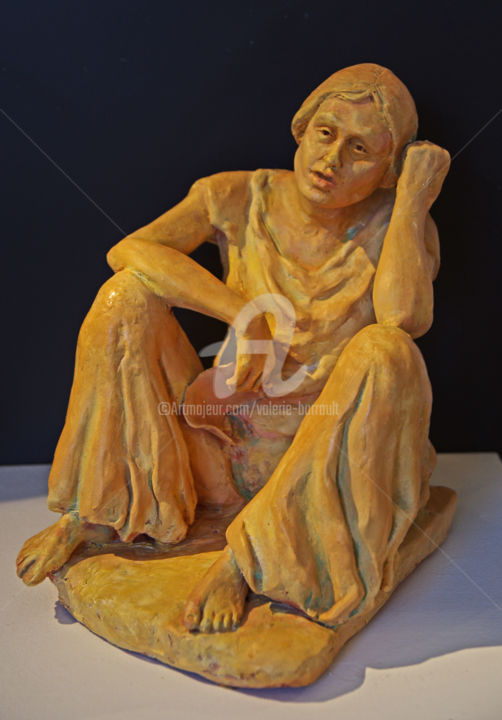 Sculpture intitulée "L'annonce" par Valerie Barrault, Œuvre d'art originale, Céramique