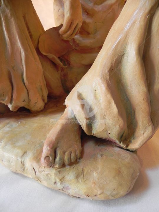Sculpture intitulée "l'annonce" par Valerie Barrault, Œuvre d'art originale, Céramique