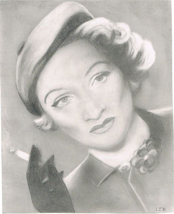 「Marlène D.」というタイトルの描画 Isabelleによって, オリジナルのアートワーク, グラファイト