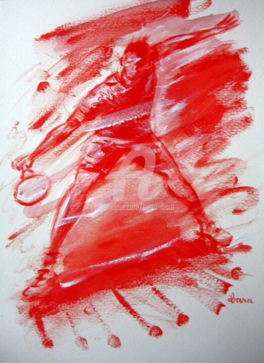 tennis-n-5-dessin-calligraphique-d-ibara.jpg 绘画, 19.7x15.8 in