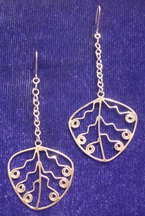 Artesanía titulada "Aretes de Plata" por Maga, Obra de arte original, Joyas