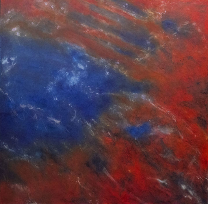 Peinture intitulée "Is there life on Ma…" par Emmanuelle Noizet, Œuvre d'art originale, Huile