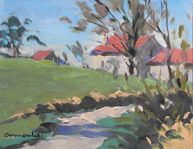 "Arrivé à Flin (Poch…" başlıklı Tablo Christian Arnould tarafından, Orijinal sanat, Petrol