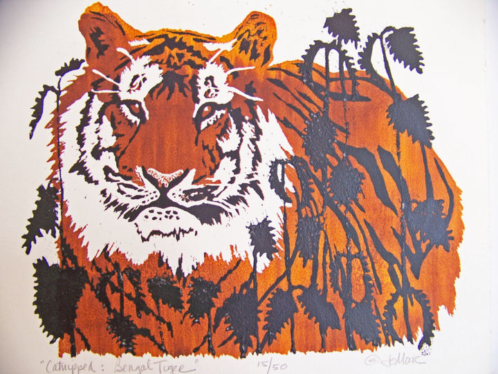 Catnipped: Bengal Tiger 印花与版画, 0.1x11 in
